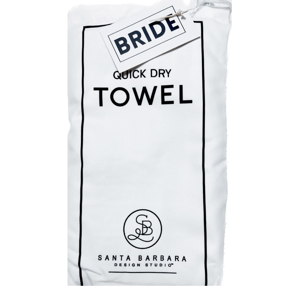 BRIDE Towel 78” X 35” white Boutique new!